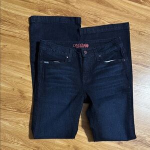 Cinch Black Flare Wide Leg Jeans